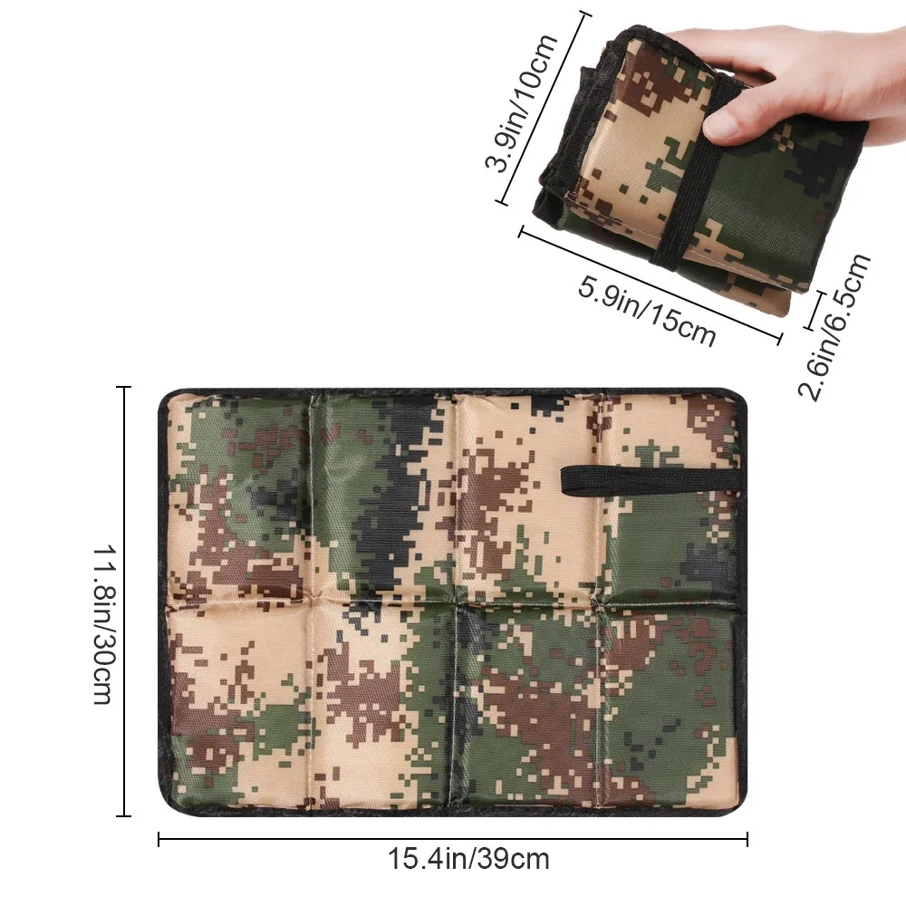 Folding Camping Mat Foam Sitting Pad with Portable Bag Waterproof Oxford Cloth Beach Mat Prevent Dirty Hiking Small Picnic Seat 2