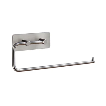 

Bathroom Toilet Accessories Towel Rack Wall Mount Kitchen Hanger Paper Roll Holder Plastic Wrap Stainless Steel Tissue Storage