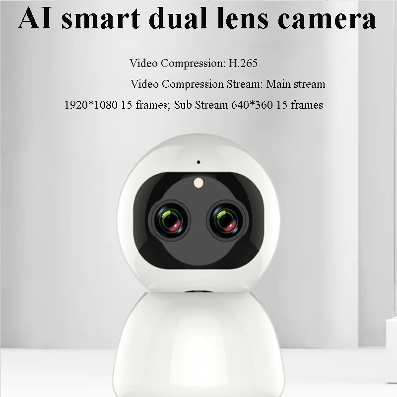 HD AI 1080P 8x hybrid IP Camera PTZ wireless smart dual camera zoom wifi camera Auto Tracking Security Surveillance Camera