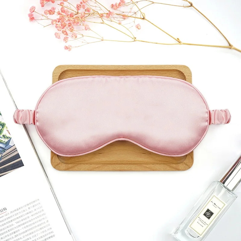 Pink Женская имитирующая шелковая маска для сна переносная дорожная повязка для глаз Nap повязка на глаза для отдыха маска для сна ночная маска для век - Цвет: Pink