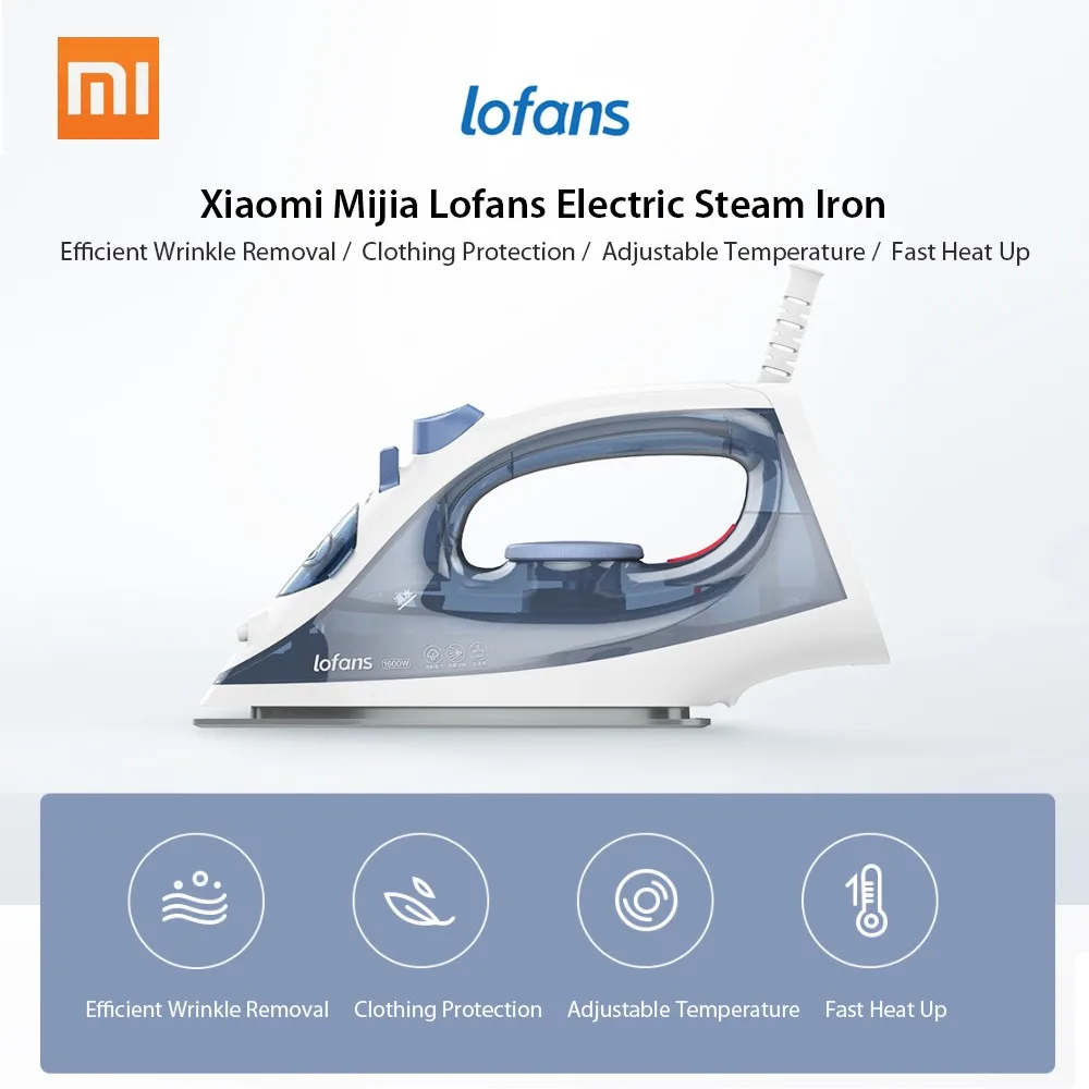 

Original Xiaomi Mijia Lofans YD-013G Electric Steam Iron For Clothes, Multifunction Adjustable Ceramic Steam Iron