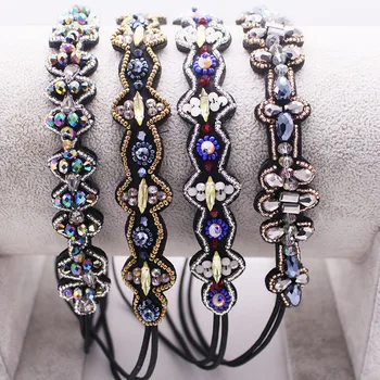 Nuovo Etnico Perle di Metallo Fascia Del Fiore Della Perla da Sposa da Sposa su Misura in Rilievo per Le Donne E Le Ragazze Accessori per Capelli