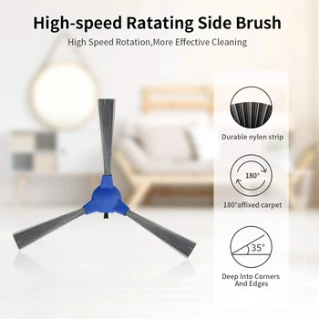 

Cleaning Brush Roll Brush Cover 3-Armed Side Brushes Vac Filters Cleaning Highly Match With The Equipment