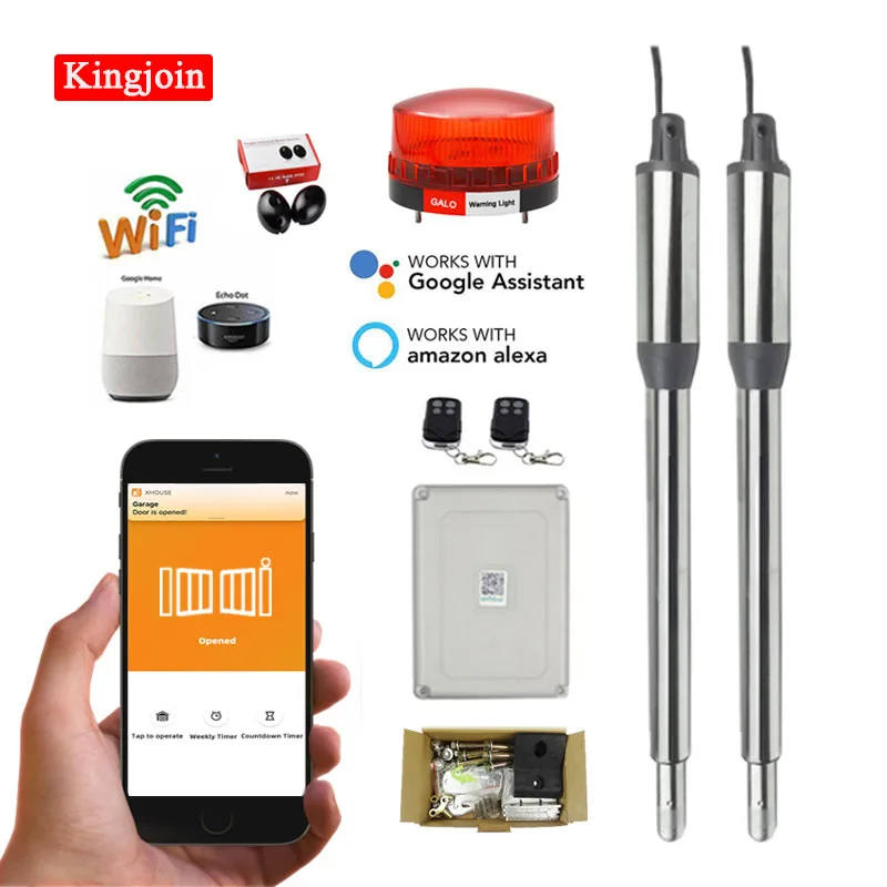 

KINGJOIN Newest wifi control AC220V Electric Linear Actuator 300kgs Engine Motor System Automatic Swing Gate Opener