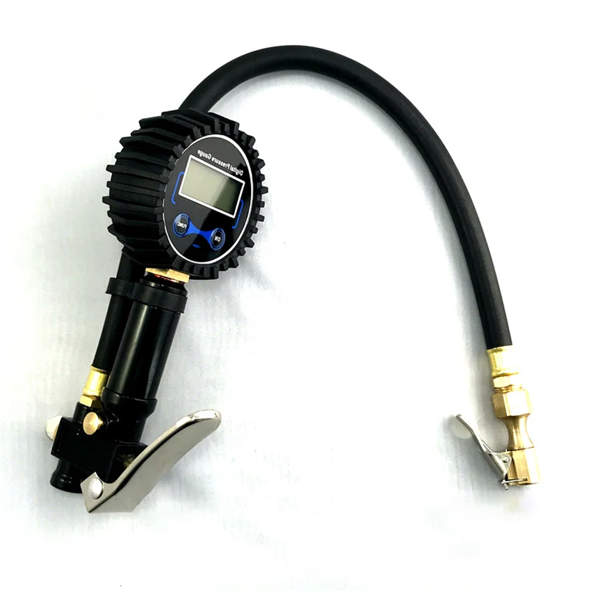 

Digital Tire Inflator with Pressure Gauge and Backlight 200PSI Heavy Duty LCD Display Auto Air Inflating Gun with Hose