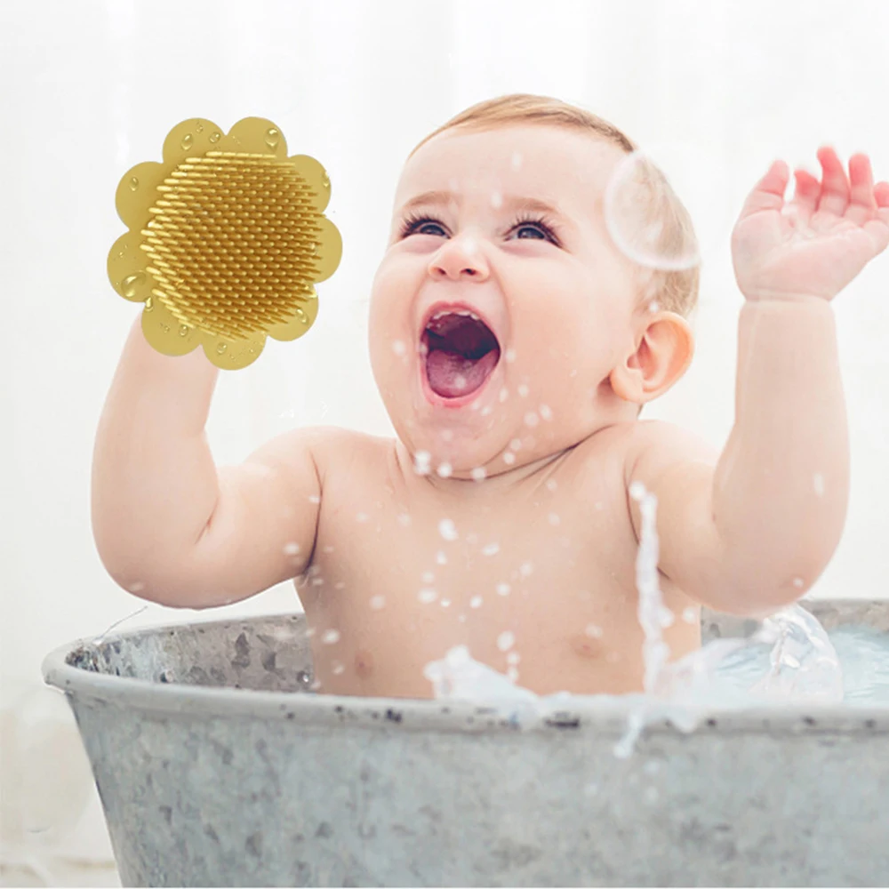 Детская силиконовая щетка для шампуня чистящая головка отшелушивающая душа