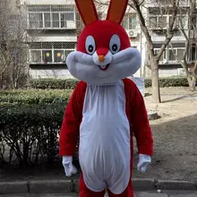 Красный кролик маскарадный костюм, вечерние костюмы для костюмированной вечеринки, наряд на Хэллоуин, рекламный подарок для взрослых, акция на день рождения