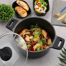 24 см антипригарная Кастрюля для супа и лапши кастрюли для мясного бульона кухонная посуда кухонный кастрюли для готовки и кастрюль машина для завтрака индукционный горшок