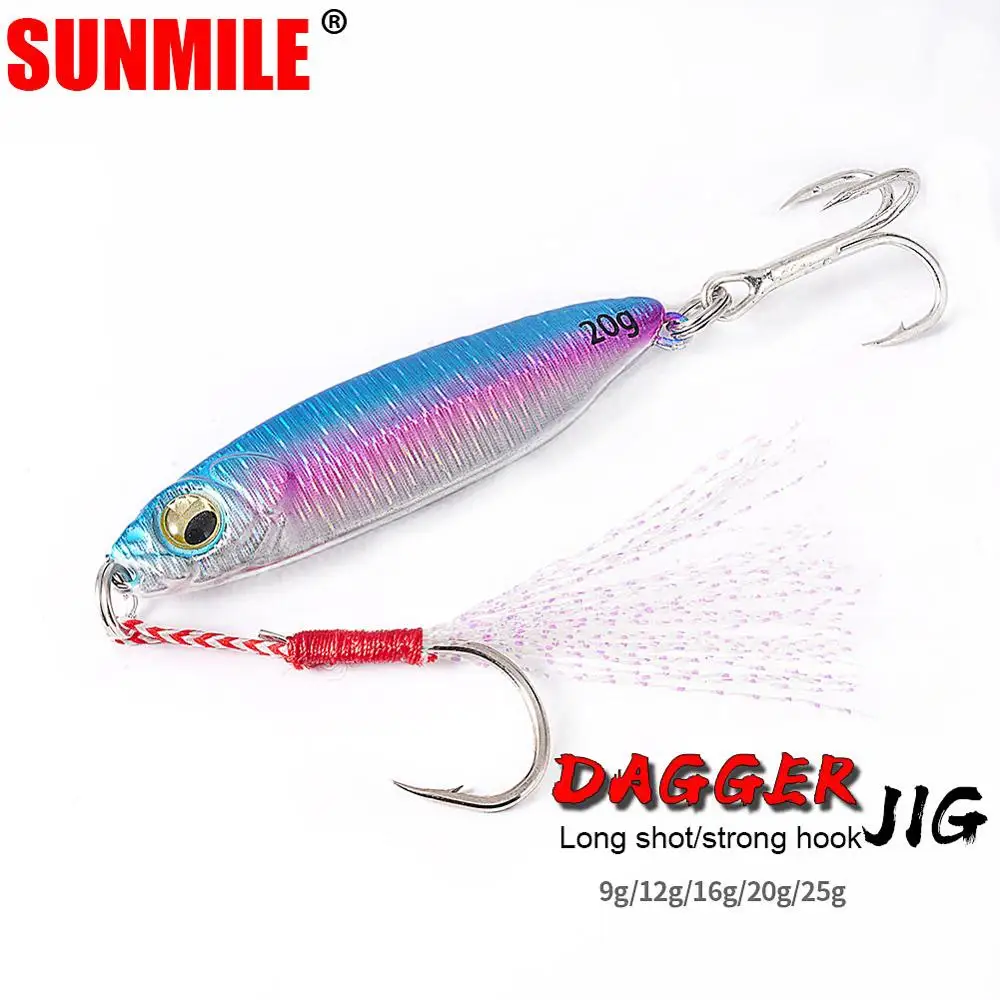 SUNMILE Saltwater Casting Jigging Fishing Lure 20G 30G 40G 50G Metal
