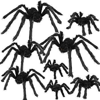 

Halloween Spider Decorations, 8 Pcs Realistic Hairy Spiders Set, Scary Spider Props for Outdoor and Yard py Decor