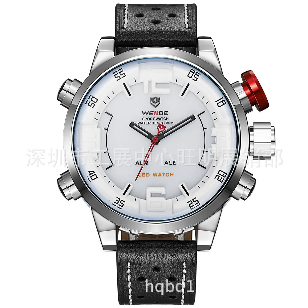 Weide/Granville 5210 мужские многофункциональные электронные часы водонепроницаемые светодиодный часы с кожаным ремешком