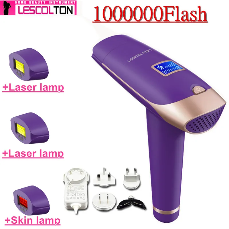 1000000times Purple Lescolton 5в1 1300000 импульсный IPL лазерный эпилятор устройство для постоянного удаления волос IPL лазерный эпилятор подмышек - Цвет: 1000000times Purple