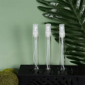 

10pcs Portable Perfume Spray Bottle Refillable Transparent Glass Bottle Fine Mist Sprayer Set
