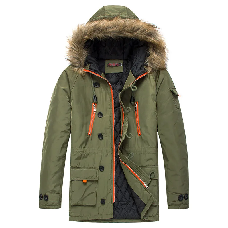 

AliExpress Hot Selling Autumn And Winter Thick Cotton Coat Men Slim Fit Hooded Cotton-padded Clothes Mid-length Couples Cotton J