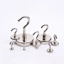 1pcs Powerful Magnetic Hooks Strong Neodymium Magnet Hook Heavy Duty Wall Hooks Hanger For Home Kitchen Storage Organization