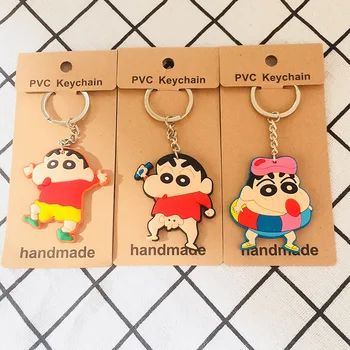 

Anime Crayon Shin chan keychain Nowara Shnnosuke PVC key ring cute fun cartoon fashion Pendant jewelry accessories gift llaveros