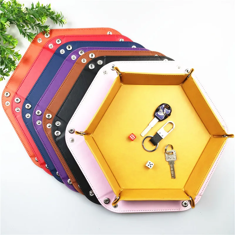 Bandeja De Dados Plegable De Cuero Y Fieltro | Con Broches | Diseño Celta | Para DnD Y Juegos De Mesa | También Vale Como Estuche De Almacenaje