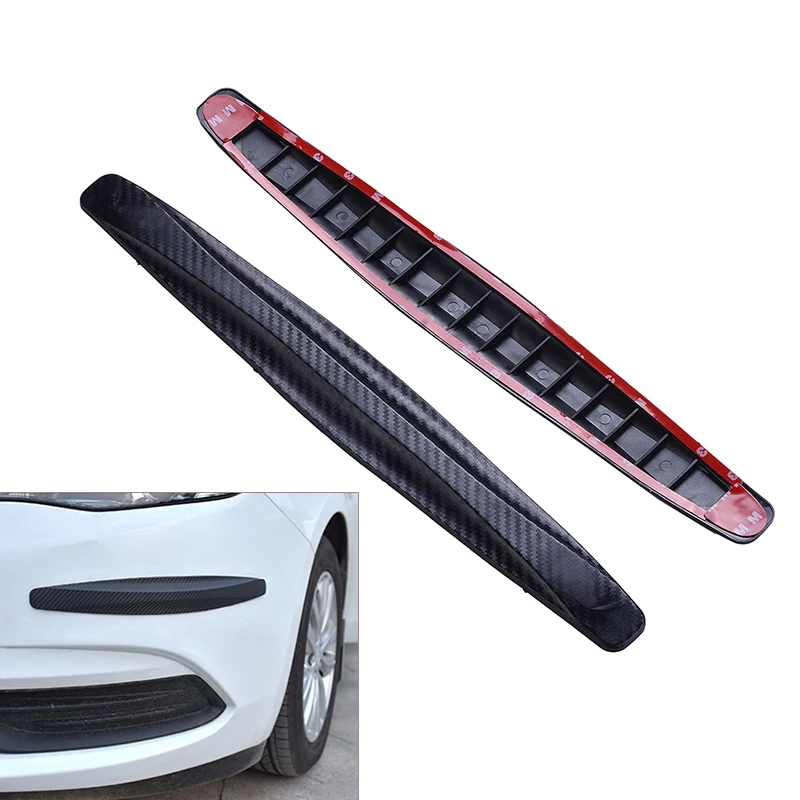 2pcs/set Universal Car Front Rear Bumper Protector Carbon Fiber Auto Guard Corner Anti-collision Strip Sticker Accessories | Автомобили и
