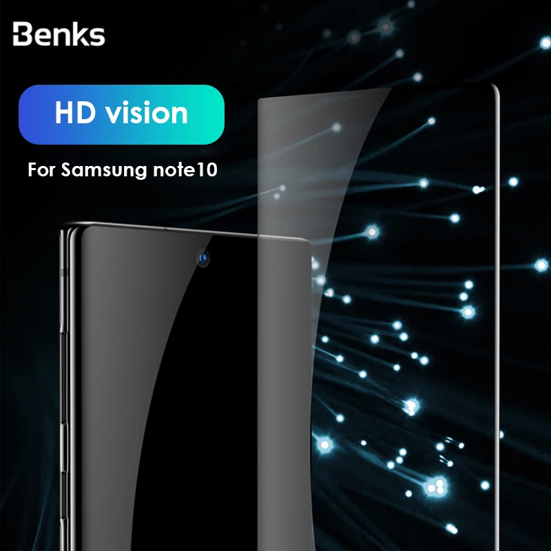 

Benks XPRO Tempered Glass Film 0.3mm For Samsung Note 10 Plus 10+ 3D Curved Cover Screen Protector AGC HD Transparent Glass Film