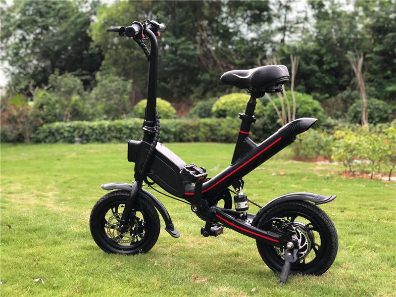 Mini Electric Bike Two Wheels Electric Bicycle 12 inch 36V 350W Portable Foldable Electric Scooter With Seat For Adults          (1)