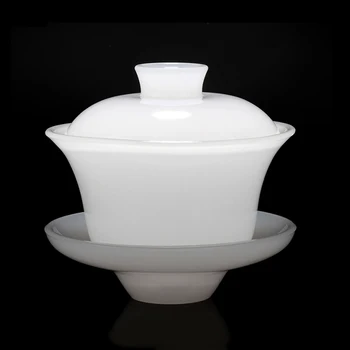 

Ceramic Tea Bowl 160ml Jade Porcelain Tea Tureen China Kung Fu Tea Set Teaware Drinkware Handmade Gaiwan Master Cup Decoration