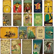 Велосипедный металлический плакат железная тарелка комнаты стены искусства дощечки с рисунком знаки Бар паба кофе человек пещера домашний декор