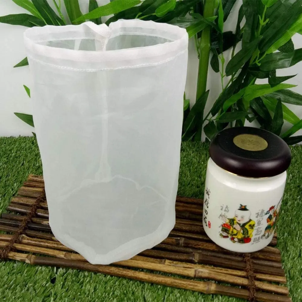 Nylon Straining Bag Fine Mesh Food Strainer Filter Bags For Nut Milk Wine Cider Apple Grape Green Juice Cold Brew Home Brewing beer brewing strainer bag beer brewing equipment