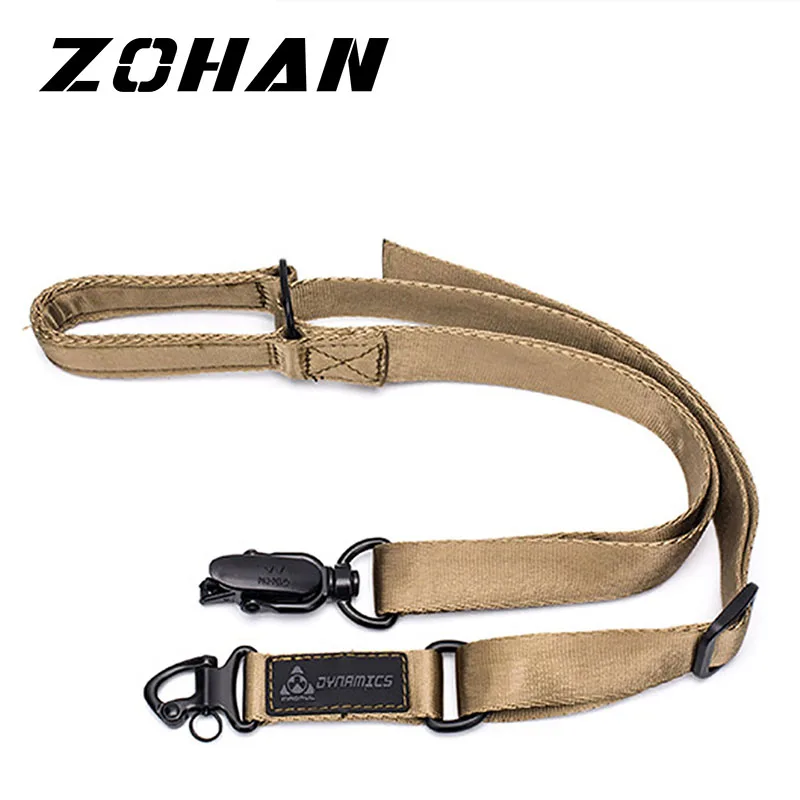 

Tactical 2 Single Point Gun Sling Rifle Sling Bungee Strap Safety Nylon Belt Rope with Metal Hook for Hunting