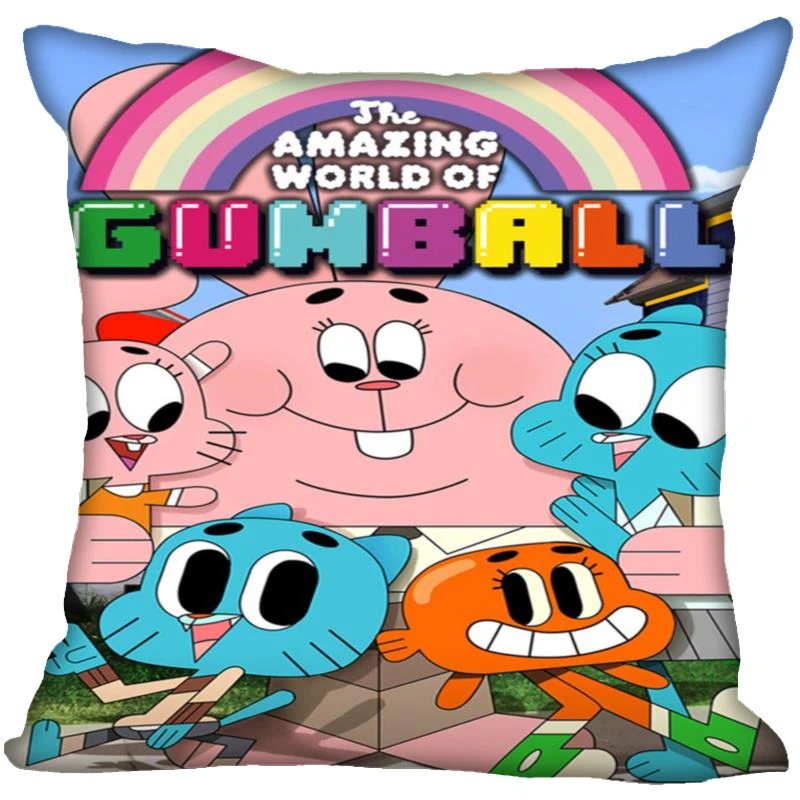 Пользовательские Gumball удивительный мир декоративная наволочка квадратная на молнии наволочка 35X35,40x40,45x45 см(одна сторона