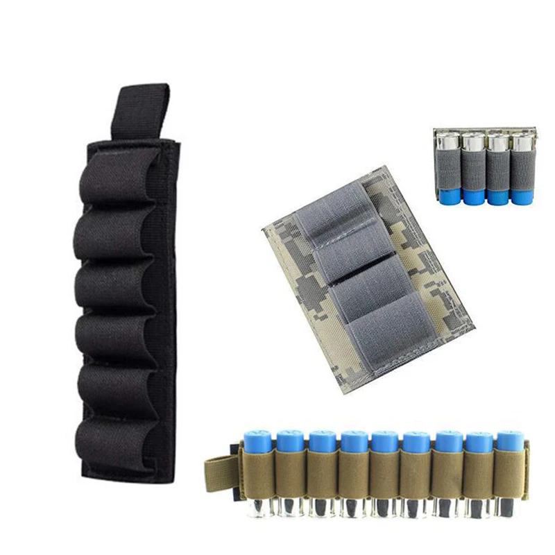 

Outdoor 6-Hole Loose Bullets Tactical Velcro 4-Hole Bulk Tool Velcro 9 12G Bullet Bags Hunting Pouch Ammo Cartridge Carrier Bag