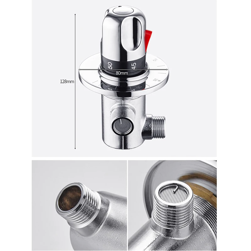 Thermostatisches Mischventil Messing - Konstante Wassertemperatur Für Dusche & Bad