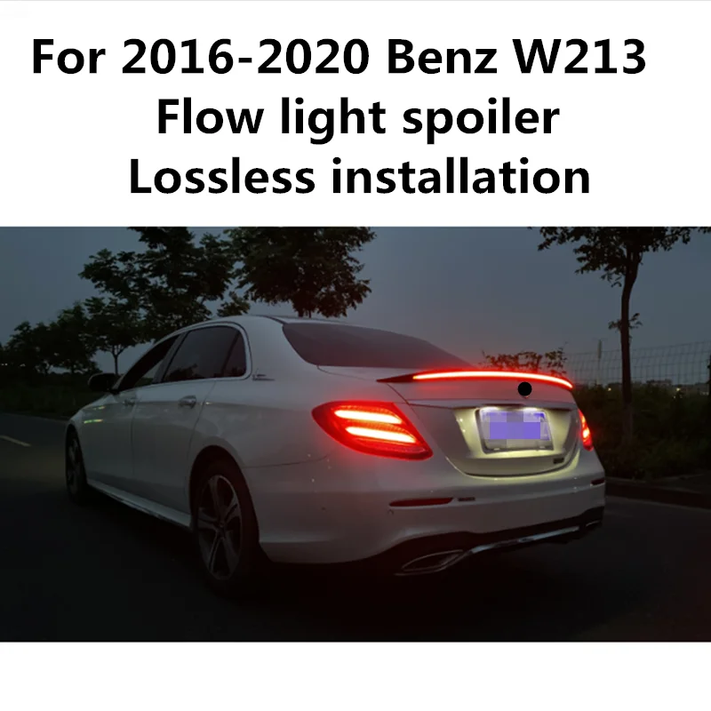 Для Mercedes-Benz E Class W213 E250 E300 E43 E63 AMG спойлер на фонарь ABS Материал заднее крыло