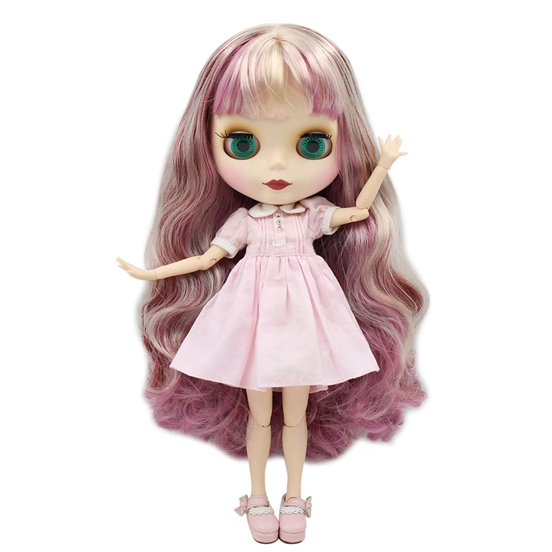 Фабрика blyth кукла BL1063/3139/12532 розовый и красный и блондин белая кожа матовое лицо соединение тела 1/6 30 см