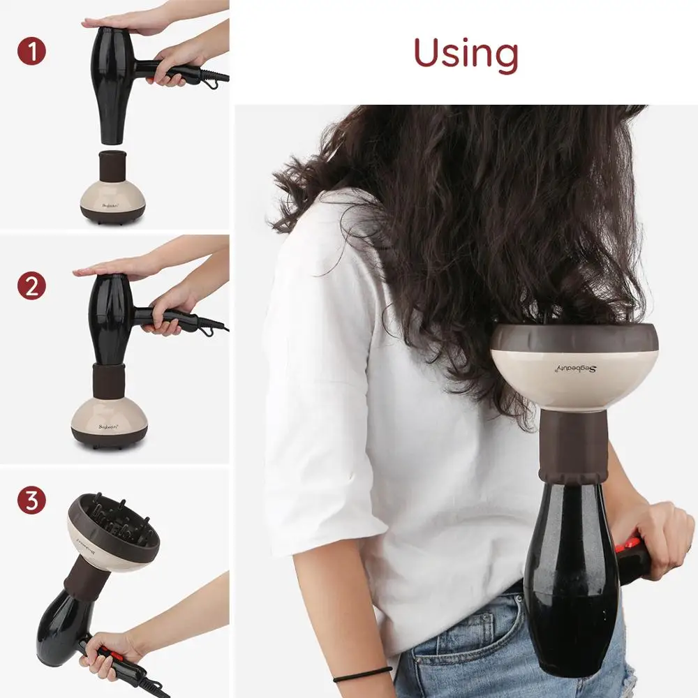 Segbeauty Diffuser for Hair Style Dryer Upgraded Diffuser for Curly Wavy Fitting Blow Dryer Salon Frizz-Free Diffuser 4