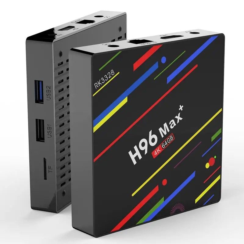 ЕС Plug H96 Max Plus Android 8,1 Tv Box 4 ГБ ОЗУ 64 Гб ПЗУ телеприставка Rk3328 четырехъядерный 2,4G/5G Wifi 4K умный медиаплеер H96 Pro
