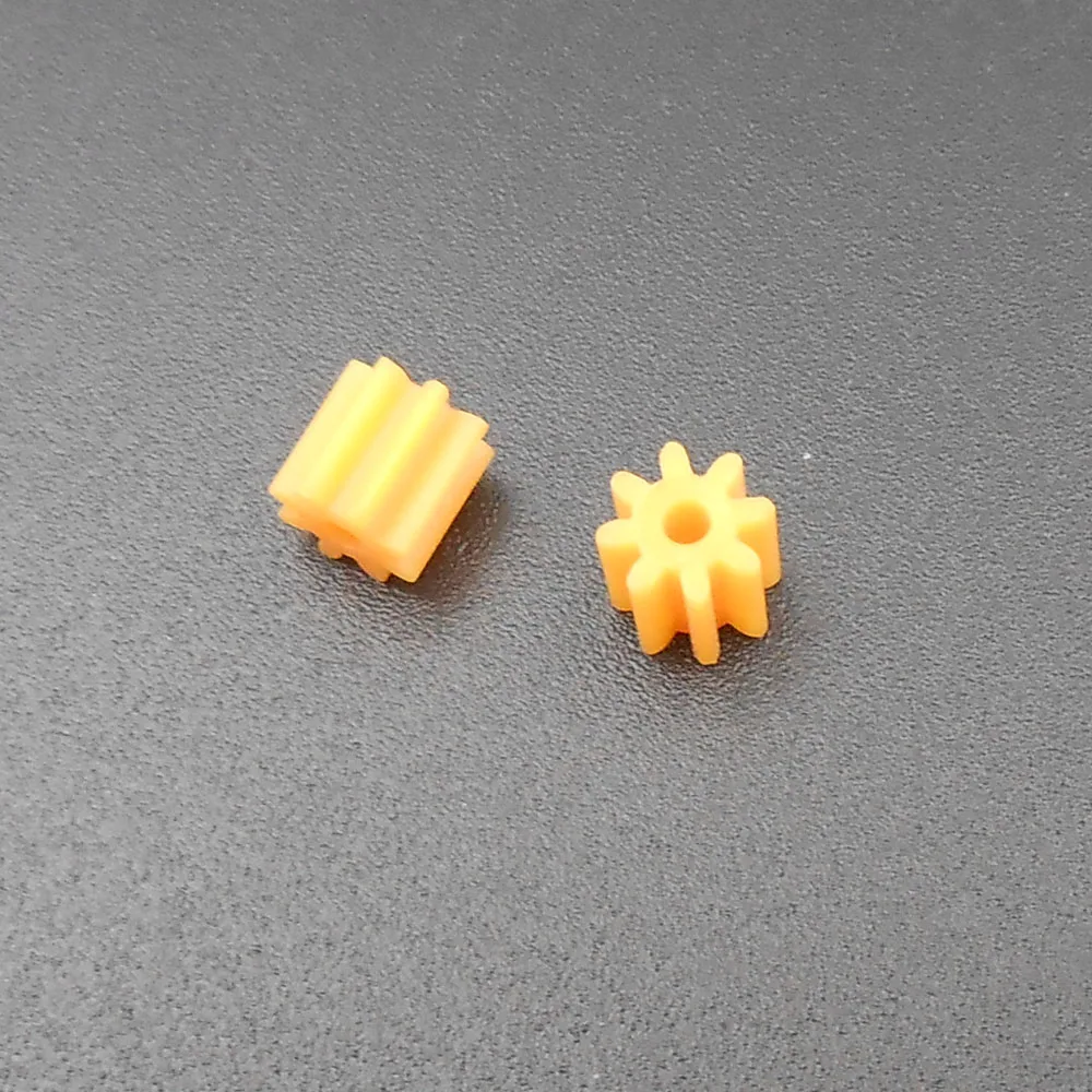 20Pcs 0.5 Modulus 8T 0.5M 8 Teeth Spur Gear Pinion Aperture Bore 1.4MM Orange T = 8 4.8MMX5MM 1.4A Tight Distribution 8T1.4A