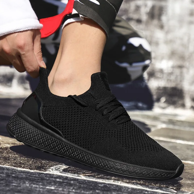 

MEN'S SHOES Spring Trendy Shoes 2019 New Style Korean-style Black And White with Pattern Versatile Men's Sports Footwear 45 Larg