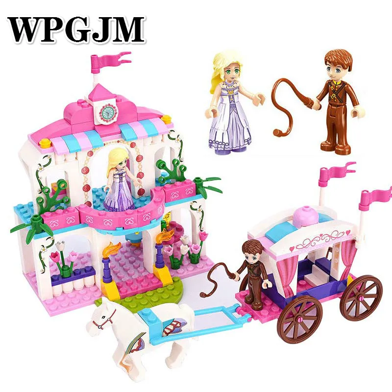 

New Friend Princess Royal Carriage Building Blocks Princess Figures Legoinglys Friends Blocks Bricks Model Toys Girls Gift