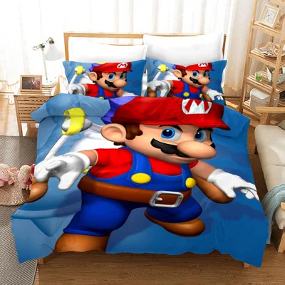 Лидер продаж постельное белье Super Mario Bros пододеяльники постельные принадлежности