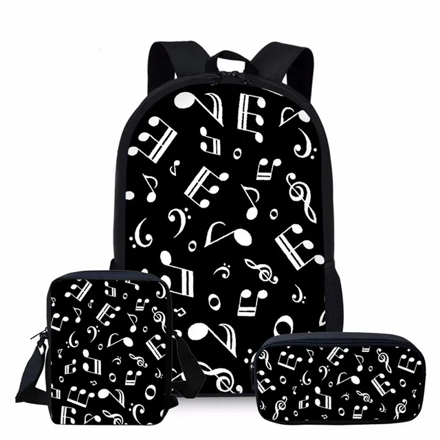 Conjunto de mochilas escolares para adolescentes, mochilas con notas bolsa para libros de Piano, bolso de hombro para niños|Mochilas escolares| - AliExpress