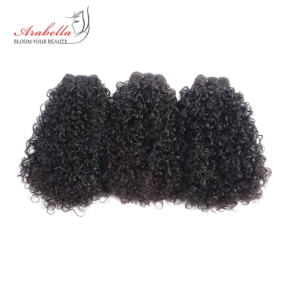 Human Hair Bundles Curly 3 Pieces 100% Extension Natural Color Arabella Remy human hair bundles