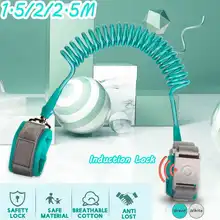 Анти-потерянный браслет на запястье с магнитным Индукционным замком для малышей, поводок для безопасности, детский ремень на запястье, детский ремень для прогулок