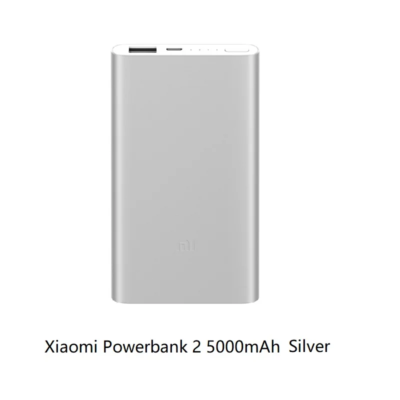 5000mAh Silver Внешний аккумулятор Xiaomi 2, 10000 мА/ч, двойной USB, быстрая зарядка, внешний аккумулятор, портативное зарядное устройство для iPhone, huawei - Цвет: 5000mAh Silver