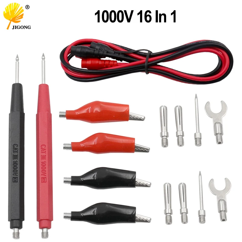 ZBW 16pcs in 1 Set Universal Digital Multimeter Probe 90cm Needle Tip Probe Test Leads Pin Wire Pen Cable Test Line Assortment Kit ZBW 16pcs in 1 Set Universal Digital Multimeter Probe 90cm Needle Tip Probe Test Leads Pin Wire Pen Cable Test Line Assortment Kit
