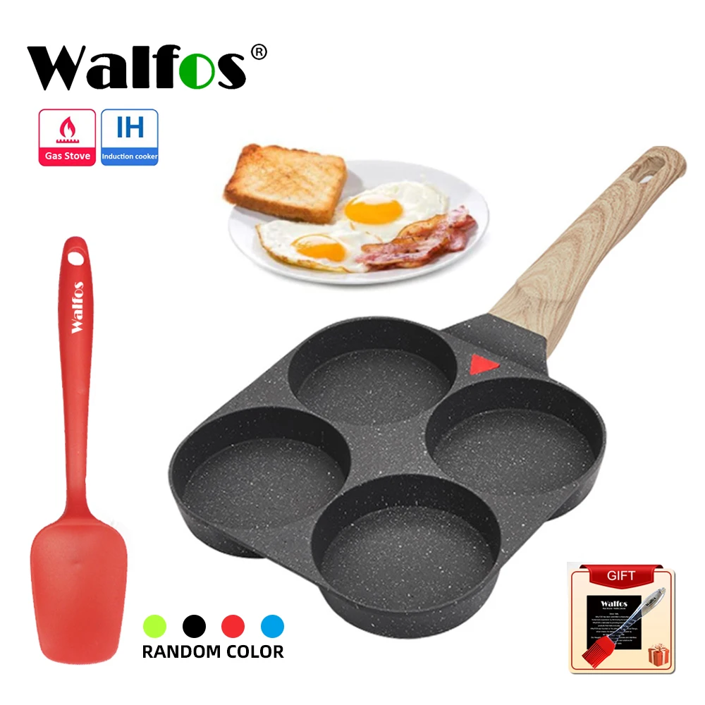 WALFOS4HolesEggFryingPanMultifunctionHamburgerSteakNonStick