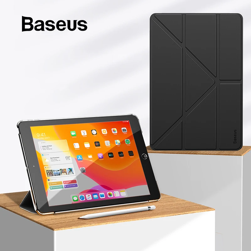 Чехол-книжка Baseus Smart Folio для iPad 10,2 чехол из искусственной кожи Мягкий чехол Защита от пыли водонепроницаемый полный защитный чехол для iPad Funda чехол
