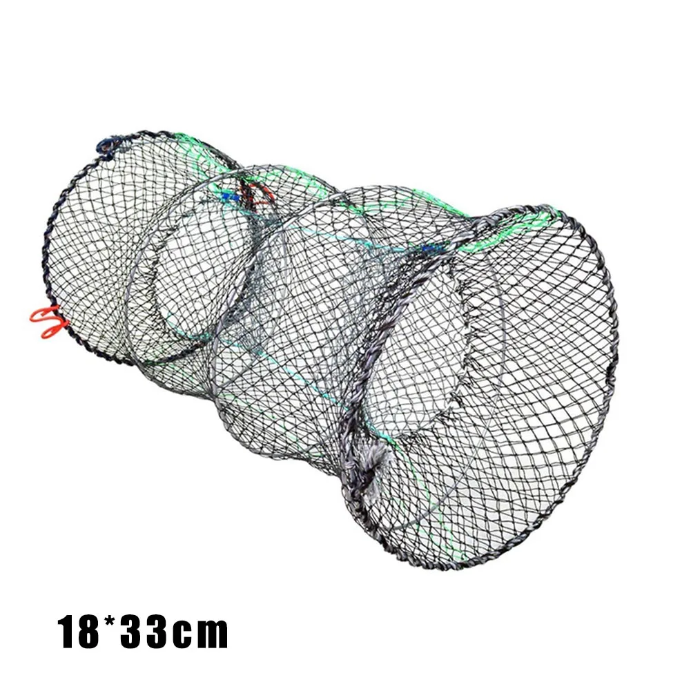 Недавно Раков Краб Ловушка рыболовные сети на креветку, лобстера Клетка Складной Портативный рыболовные принадлежности - Цвет: 18cmx33cm