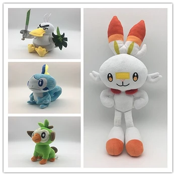 

New Pokemon Plush Sobble Scorbunny Grookey Cartoon Elf Figure Plush Soft Stuffed Animals Doll Toy For Children Kid Birthday Gift