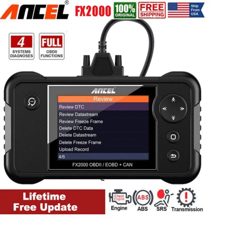 Ancel FX2000 OBD2 диагностические инструменты для автомобиля ABS SRS подушка безопасности