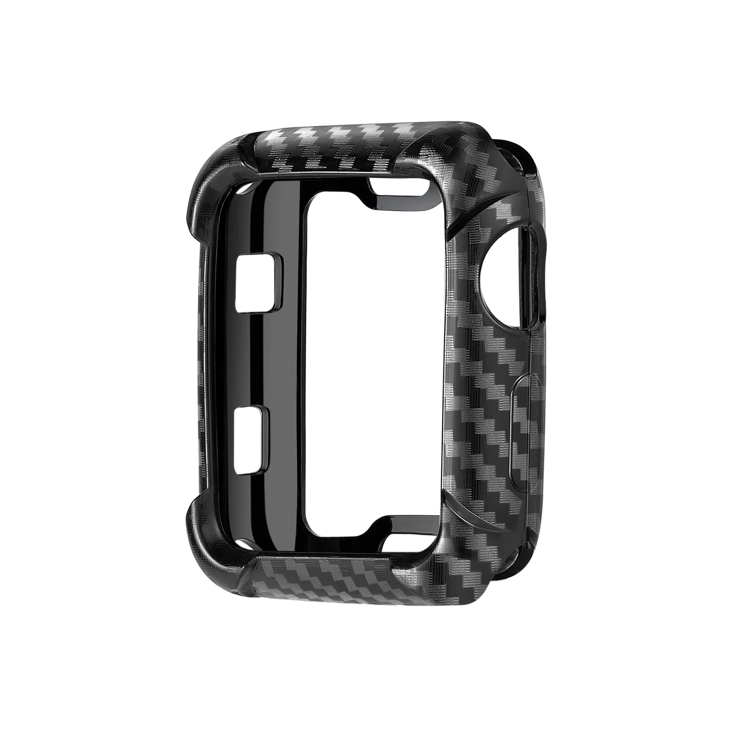 Чехол с кожаным ремешком для Apple Watch 5 band 44 мм 40 мм ТПУ Тонкий чехол из углеродного волокна защитная рамка для iwatch серии 5/4 44 мм 40 мм